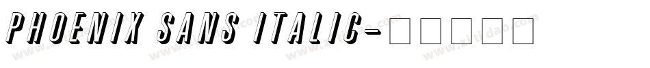 Phoenix Sans Italic字体转换